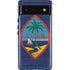 Guam Flag Dark Wood Pixel Cases